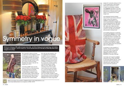 Mistletoe Interiors publication Symmetry in Vogue